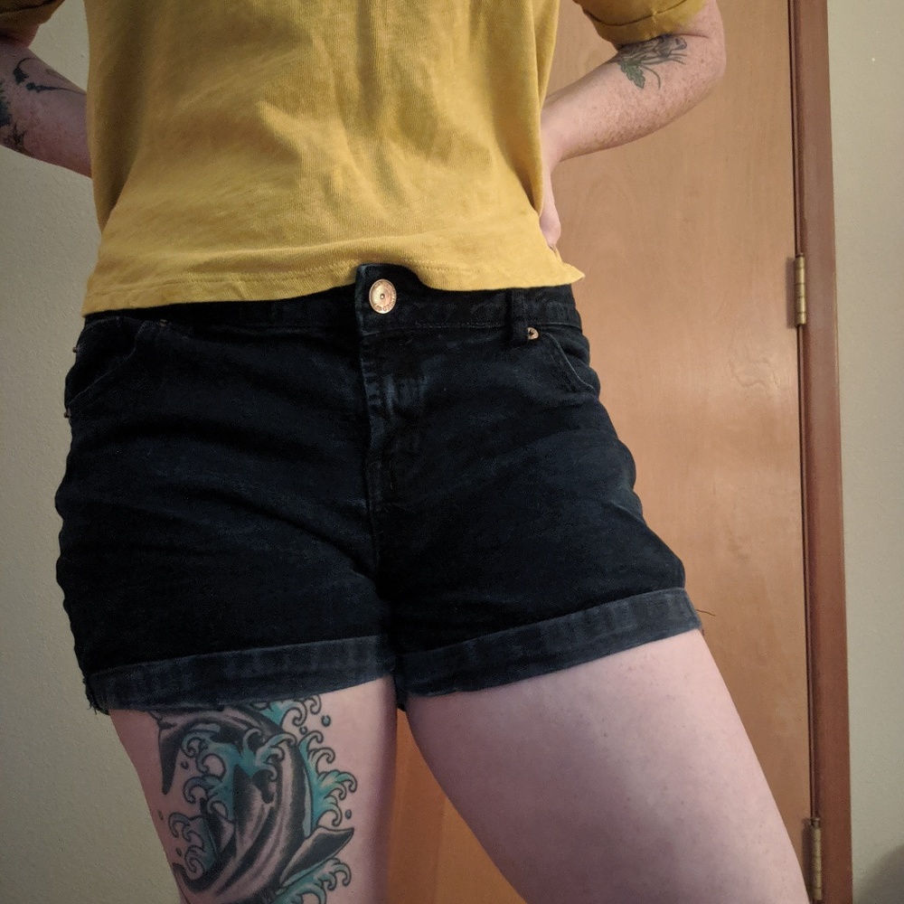 Dark Wash Denim Shorts